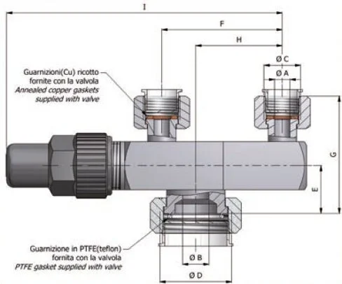 02 - changeover valve - technical drawing