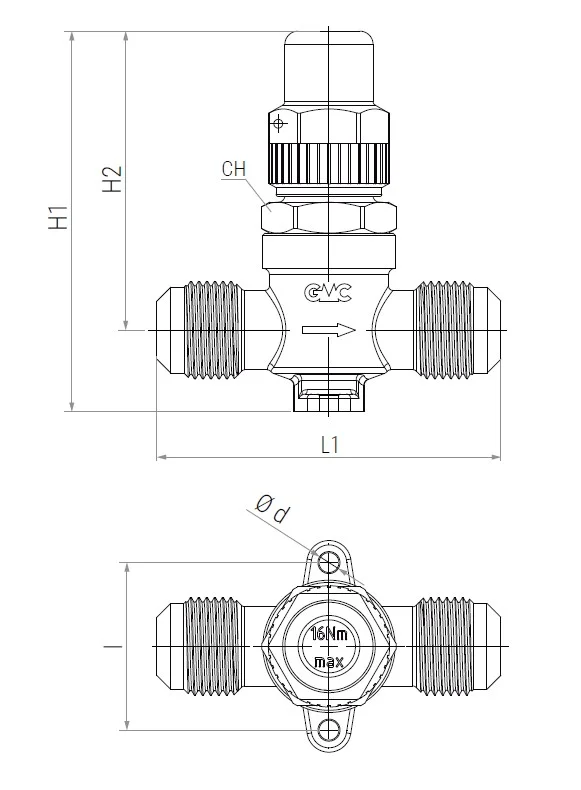 03 - Screw valves CSV - plus line -  tech drawing