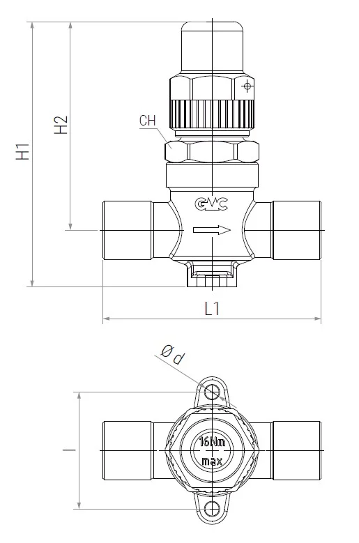 04 - Screw valves CSVS - plus line -  tech drawing