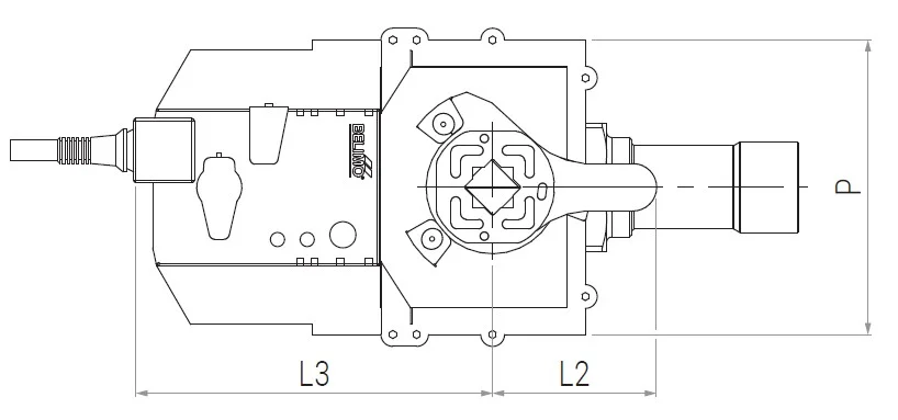 08 - Three way motorized ball valves high pressure with actuator B