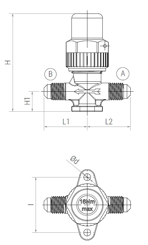 12 - Screw valves VHU2-2 - plus line -  tech drawing